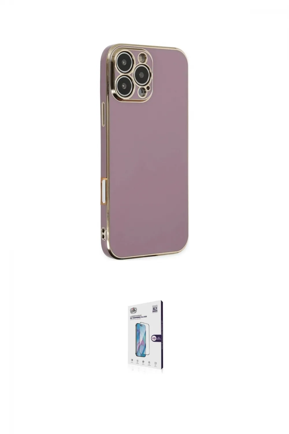 ieg™ iPhone 16 Pro Kılıf Yankı Serisi - Siyah Bilvis 0.18mm Plus Cam Ekran Koruyucu