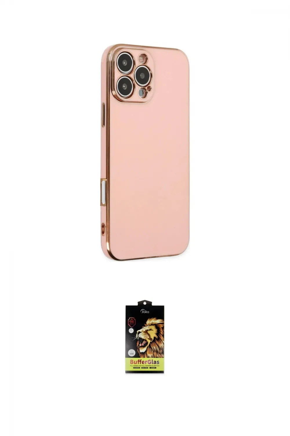 ieg™ iPhone 16 Pro Kılıf Yankı Serisi - Siyah Buffer Cam Ekran Koruyucu