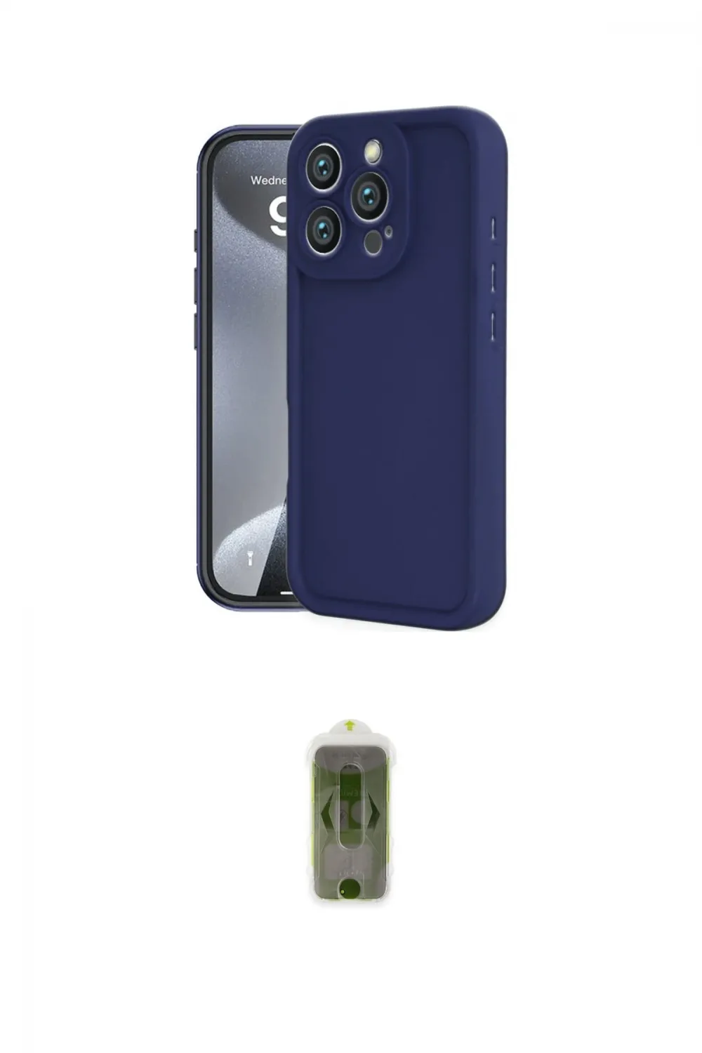 ieg™ iPhone 16 Pro Kılıf Yankı Yansıma Özel Seri - Siyah Joko Magic 5D Hayalet Cam