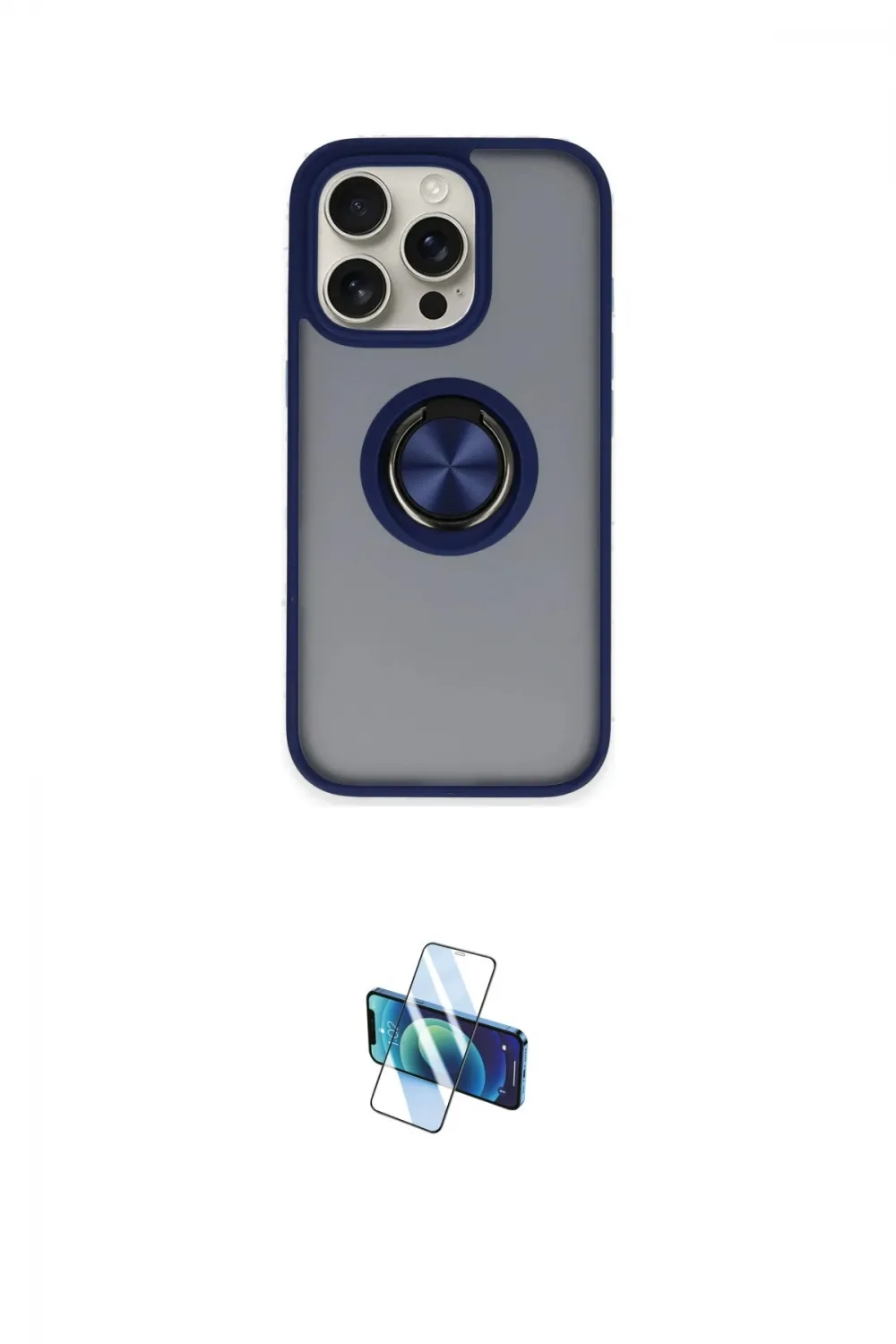 ieg™ iPhone 16 Pro Kılıf Yörünge Çizgi - Siyah 3D Antistatik Seramik Nano Ekran Koruyucu