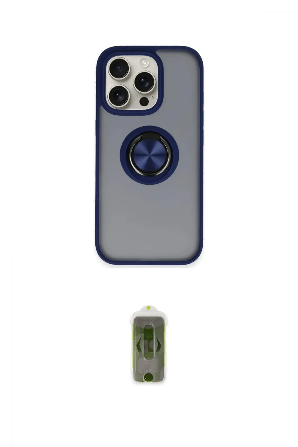 ieg™ iPhone 16 Pro Kılıf Yörünge Çizgi - Siyah Joko Magic 5D Hayalet Cam