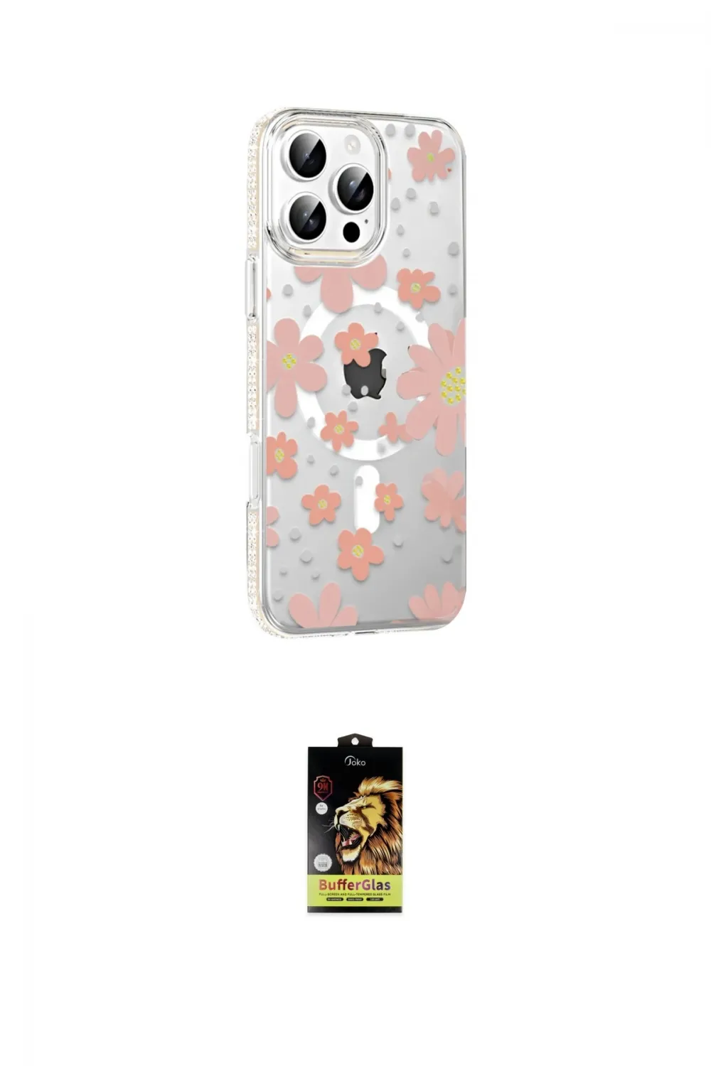 ieg™ iPhone 16 Pro Kılıf Yörünge Işık Prime - Siyah Buffer Cam Ekran Koruyucu