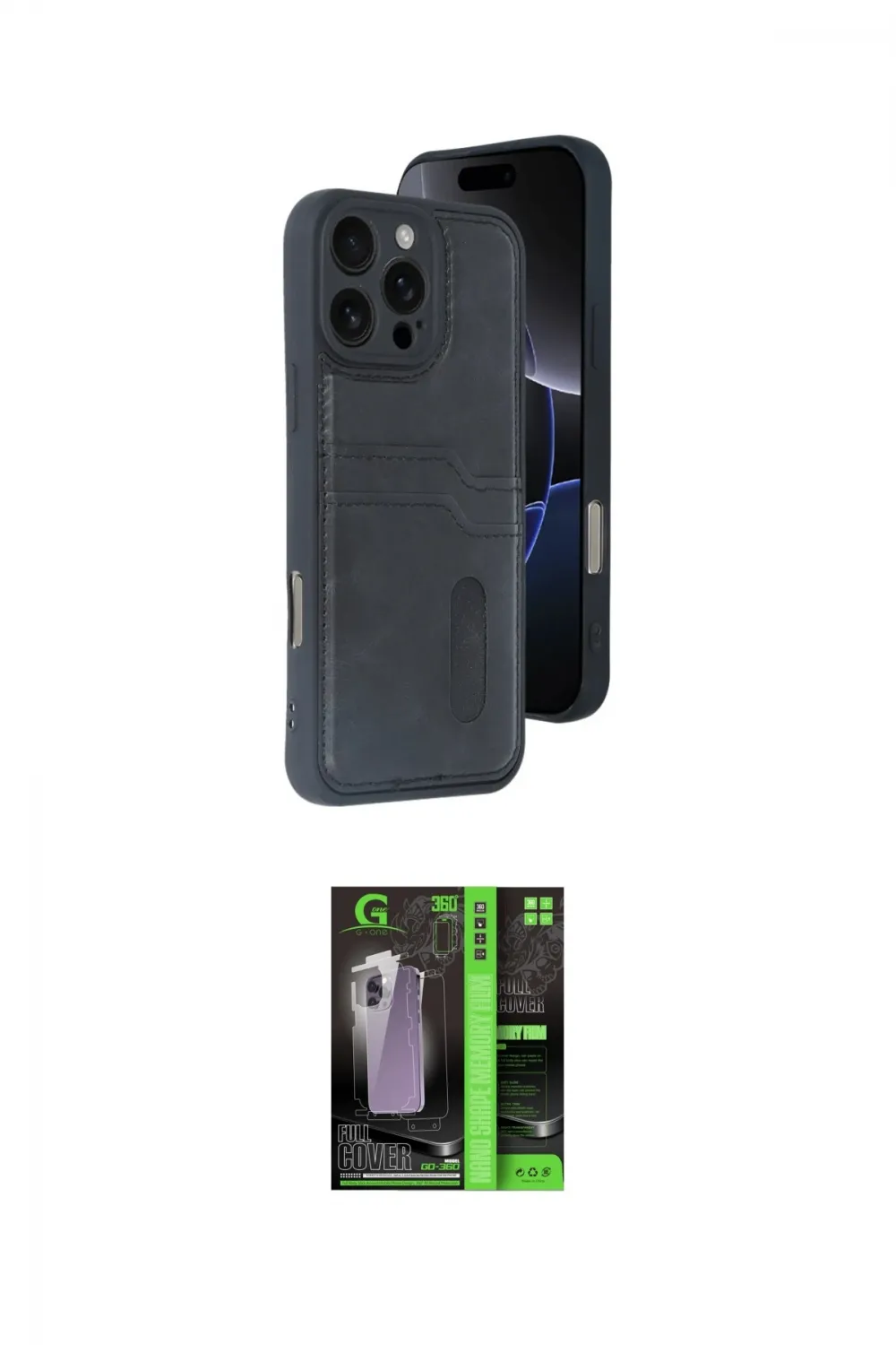 ieg™ iPhone 16 Pro Kılıf Yörünge Işık Serisi - Şeffaf 360 Full Body Arka Koruyucu