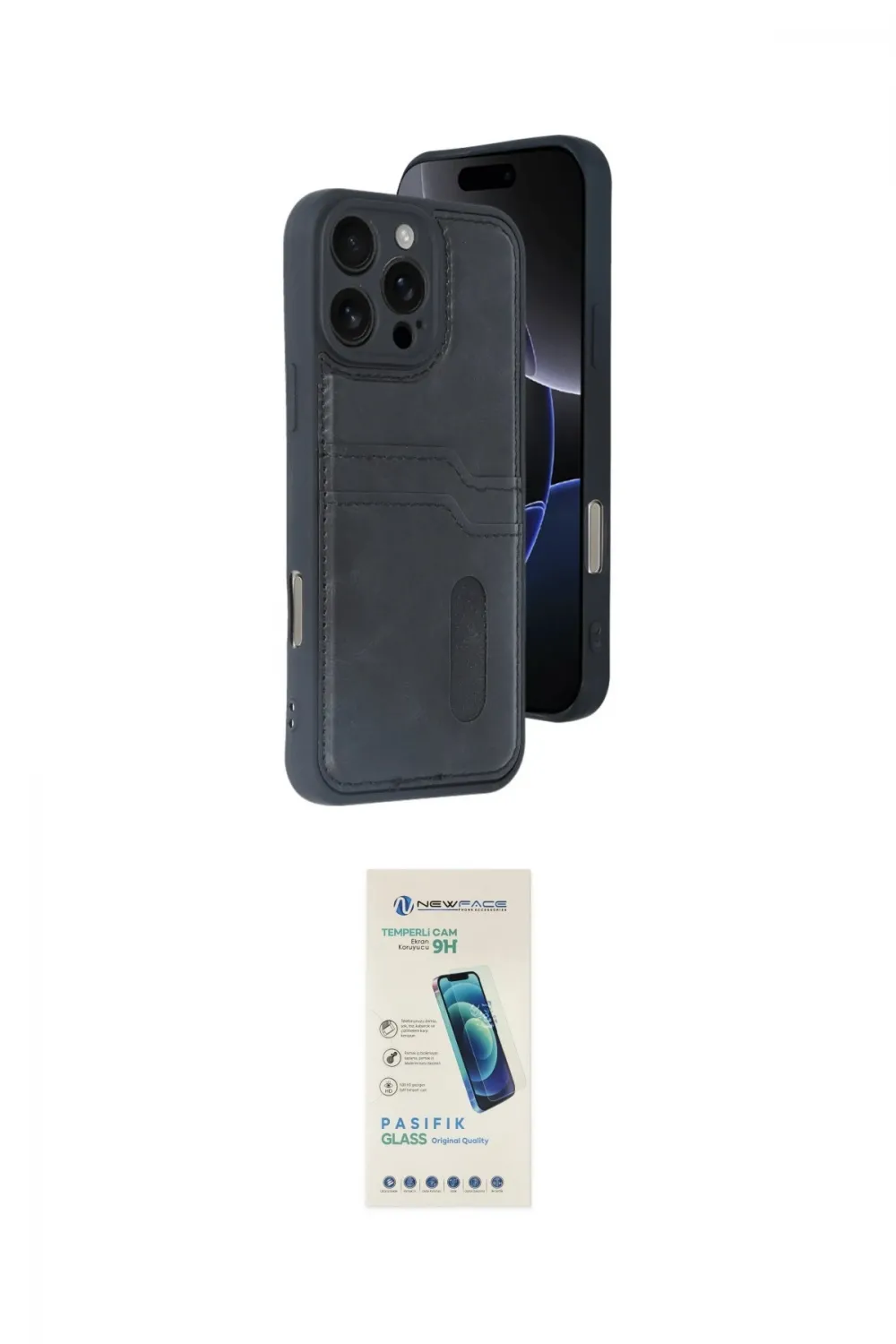 ieg™ iPhone 16 Pro Kılıf Yörünge Işık Serisi - Şeffaf Pasifik Cam Ekran Koruyucu