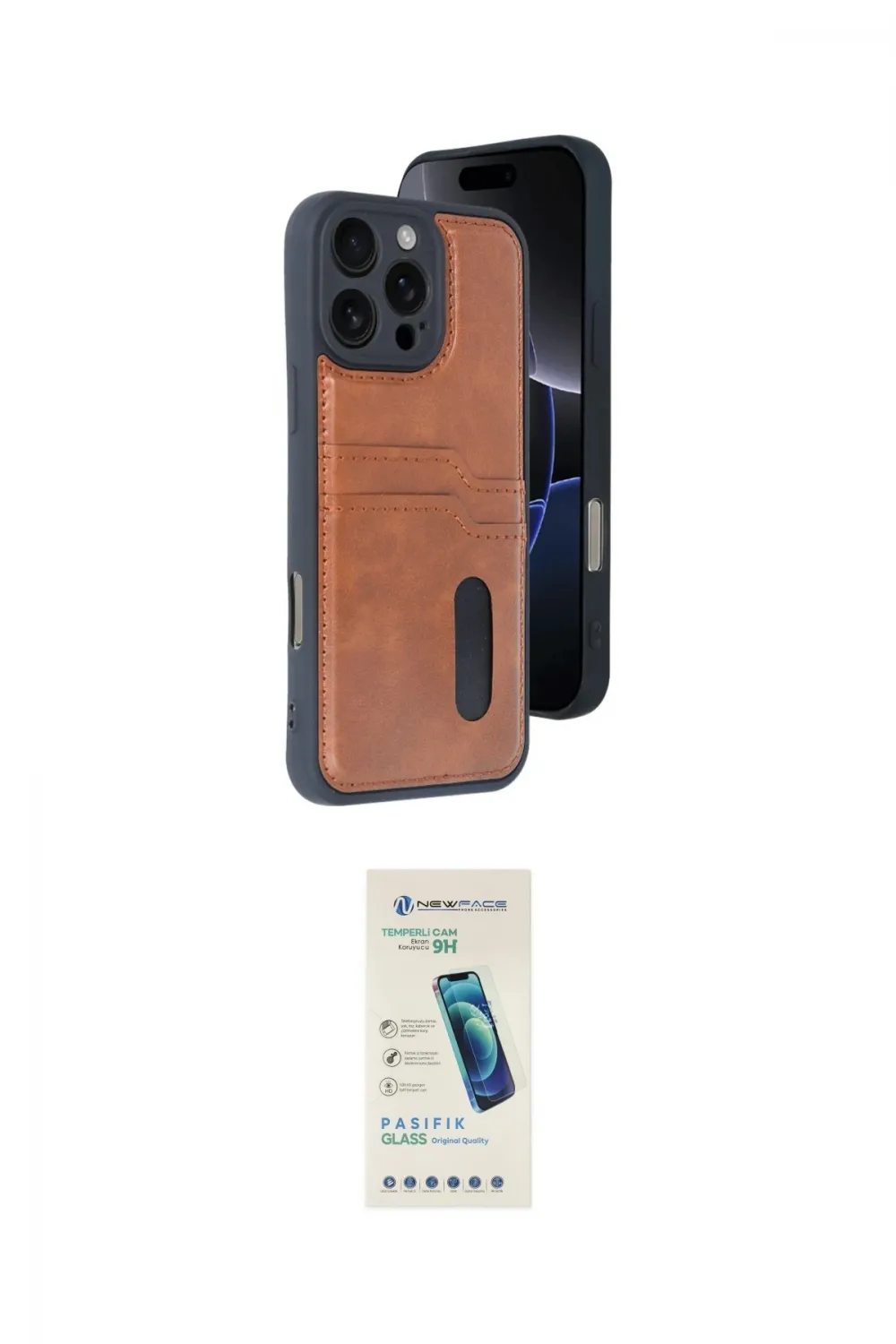 ieg™ iPhone 16 Pro Kılıf Yörünge Işık Serisi - Şeffaf Pasifik Cam Ekran Koruyucu