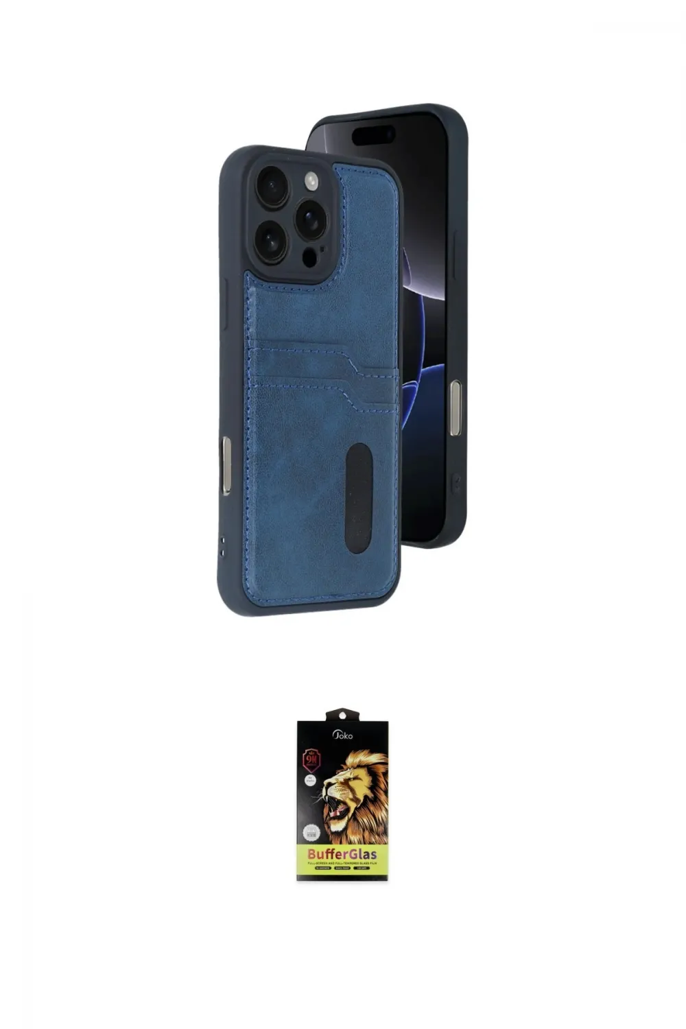 ieg™ iPhone 16 Pro Kılıf Yörünge Işık Serisi - Siyah Buffer Cam Ekran Koruyucu