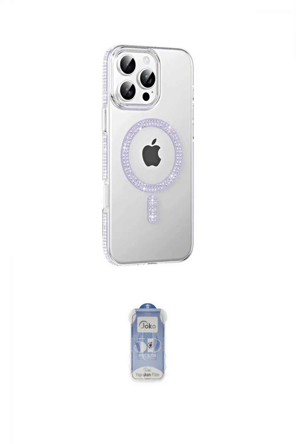 ieg™ iPhone 16 Pro Kılıf Yörünge Koleksiyonu - Siyah Joko Magic 5D Cam