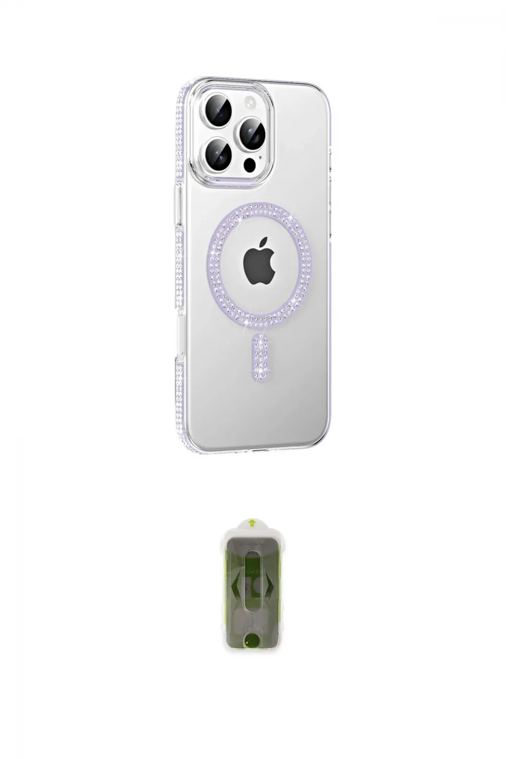 ieg™ iPhone 16 Pro Kılıf Yörünge Koleksiyonu - Siyah Joko Magic 5D Hayalet Cam
