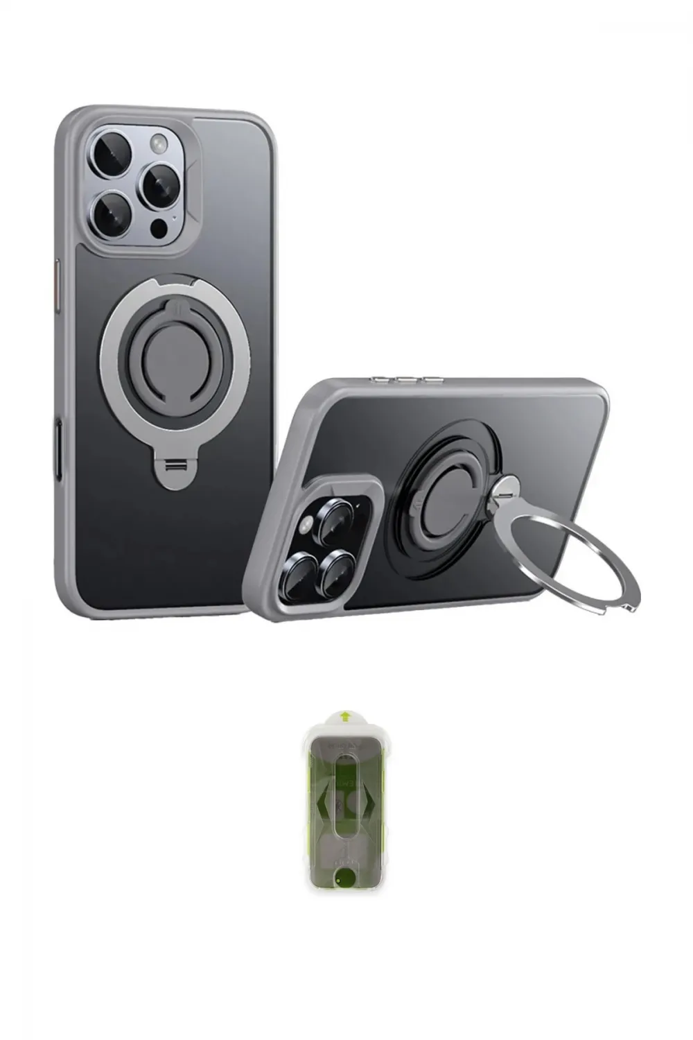 ieg™ iPhone 16 Pro Kılıf Zirve Çizgi Prime - Siyah Joko Magic 5D Hayalet Cam