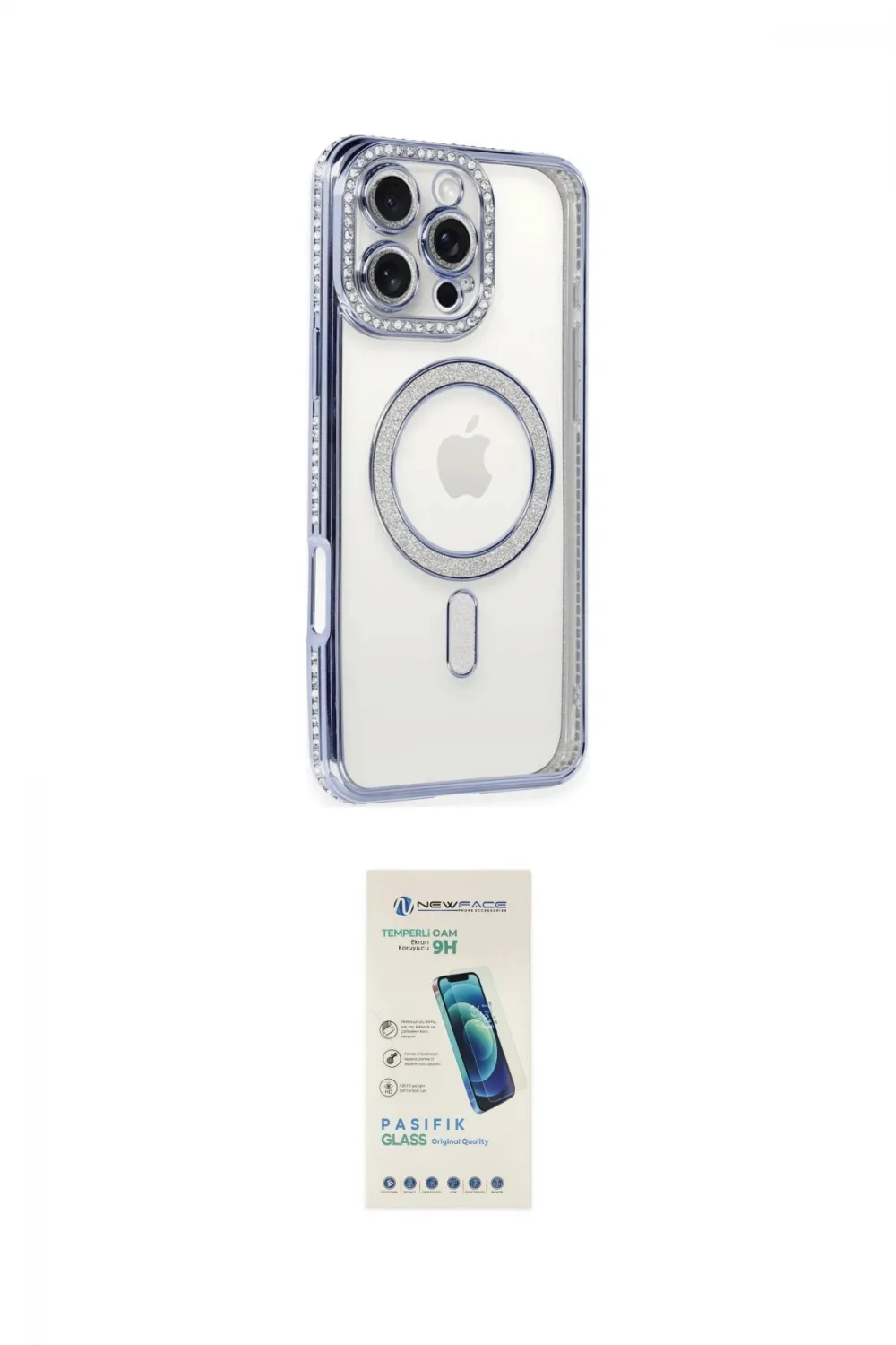 ieg™ iPhone 16 Pro Kılıf Zirve Doku Prime - Şeffaf Pasifik Cam Ekran Koruyucu