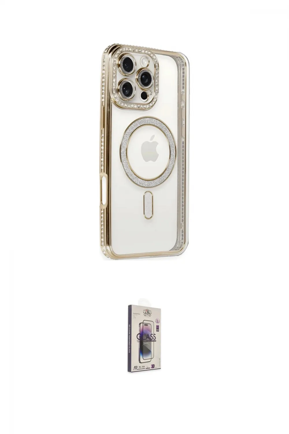 ieg™ iPhone 16 Pro Kılıf Zirve Doku Prime - Siyah Bilvis 3D Cam Ekran Koruyucu