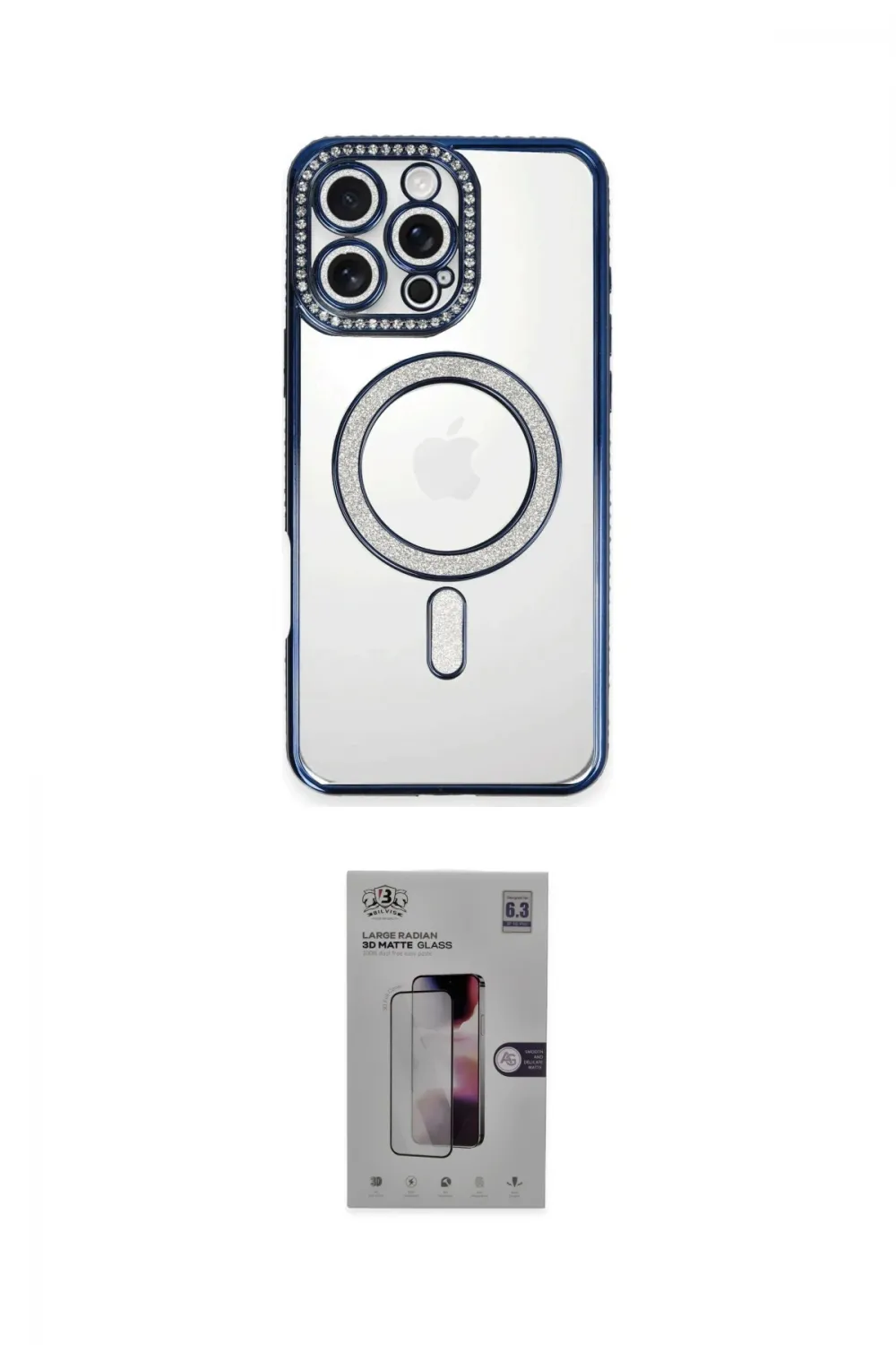 ieg™ iPhone 16 Pro Kılıf Zirve Doku Prime - Siyah Bilvis 3D Mat Cam Ekran Koruyucu