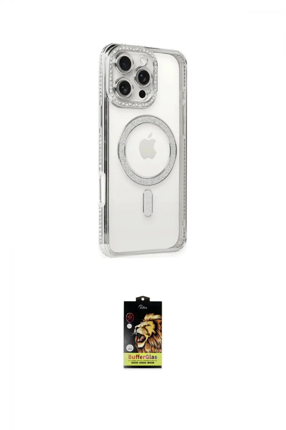 ieg™ iPhone 16 Pro Kılıf Zirve Doku Prime - Siyah Buffer Cam Ekran Koruyucu