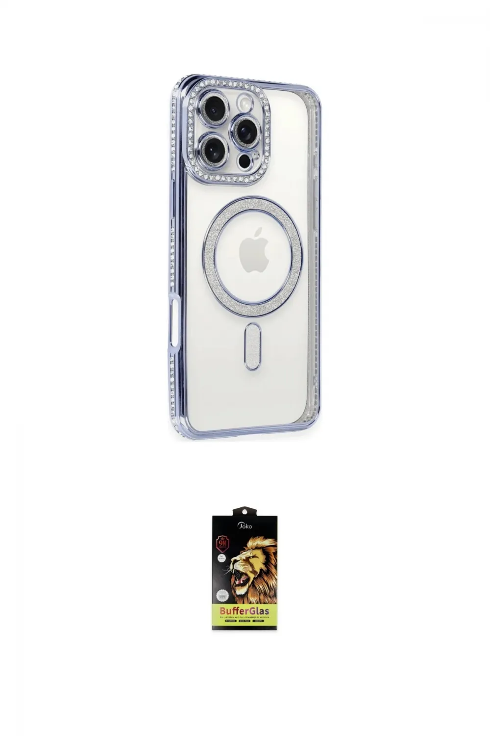 ieg™ iPhone 16 Pro Kılıf Zirve Doku Prime - Siyah Buffer Cam Ekran Koruyucu
