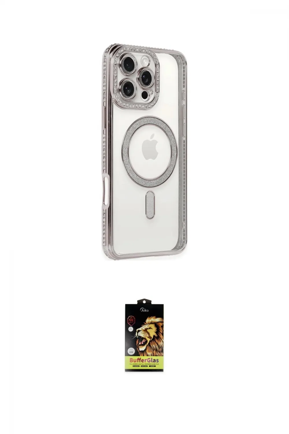 ieg™ iPhone 16 Pro Kılıf Zirve Doku Prime - Siyah Buffer Cam Ekran Koruyucu
