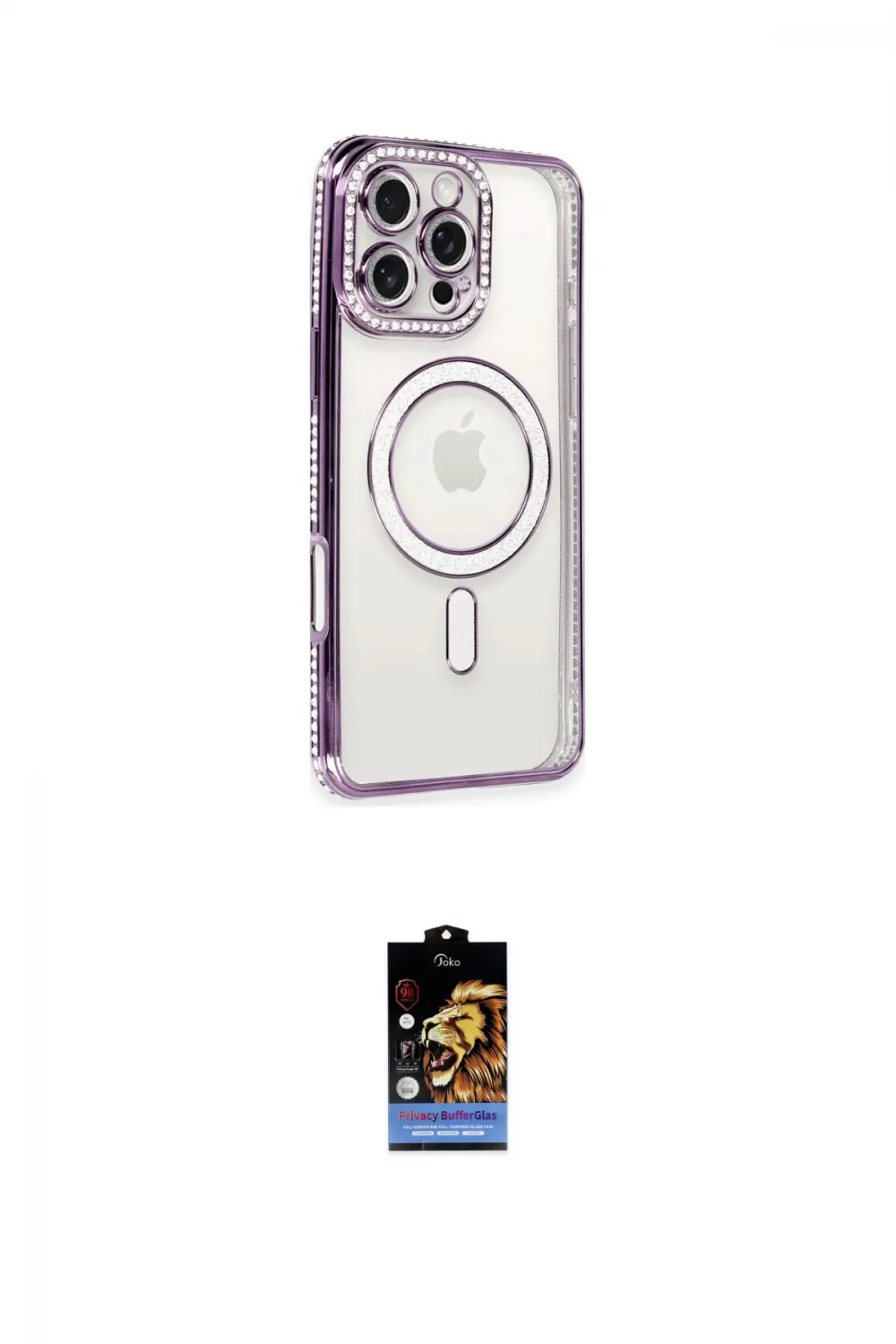 ieg™ iPhone 16 Pro Kılıf Zirve Doku Prime - Siyah Buffer Hayalet Cam Ekran Koruyucu