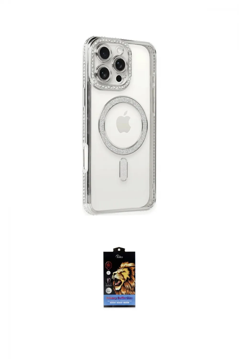 ieg™ iPhone 16 Pro Kılıf Zirve Doku Prime - Siyah Buffer Hayalet Cam Ekran Koruyucu