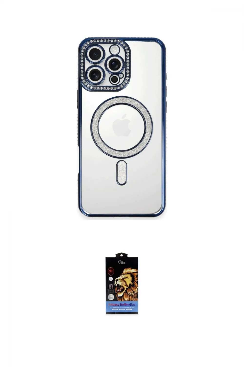 ieg™ iPhone 16 Pro Kılıf Zirve Doku Prime - Siyah Buffer Hayalet Cam Ekran Koruyucu