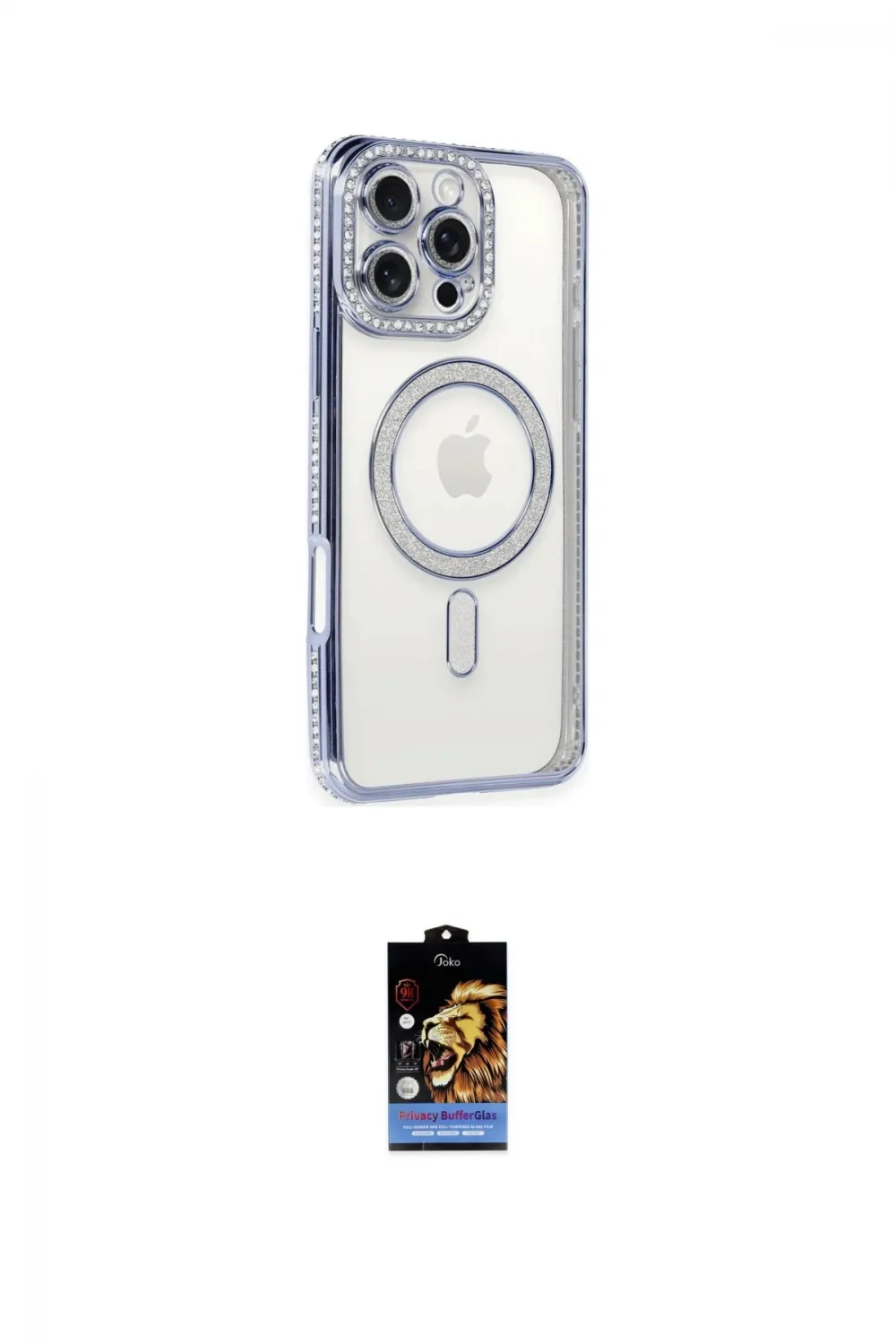 ieg™ iPhone 16 Pro Kılıf Zirve Doku Prime - Siyah Buffer Hayalet Cam Ekran Koruyucu