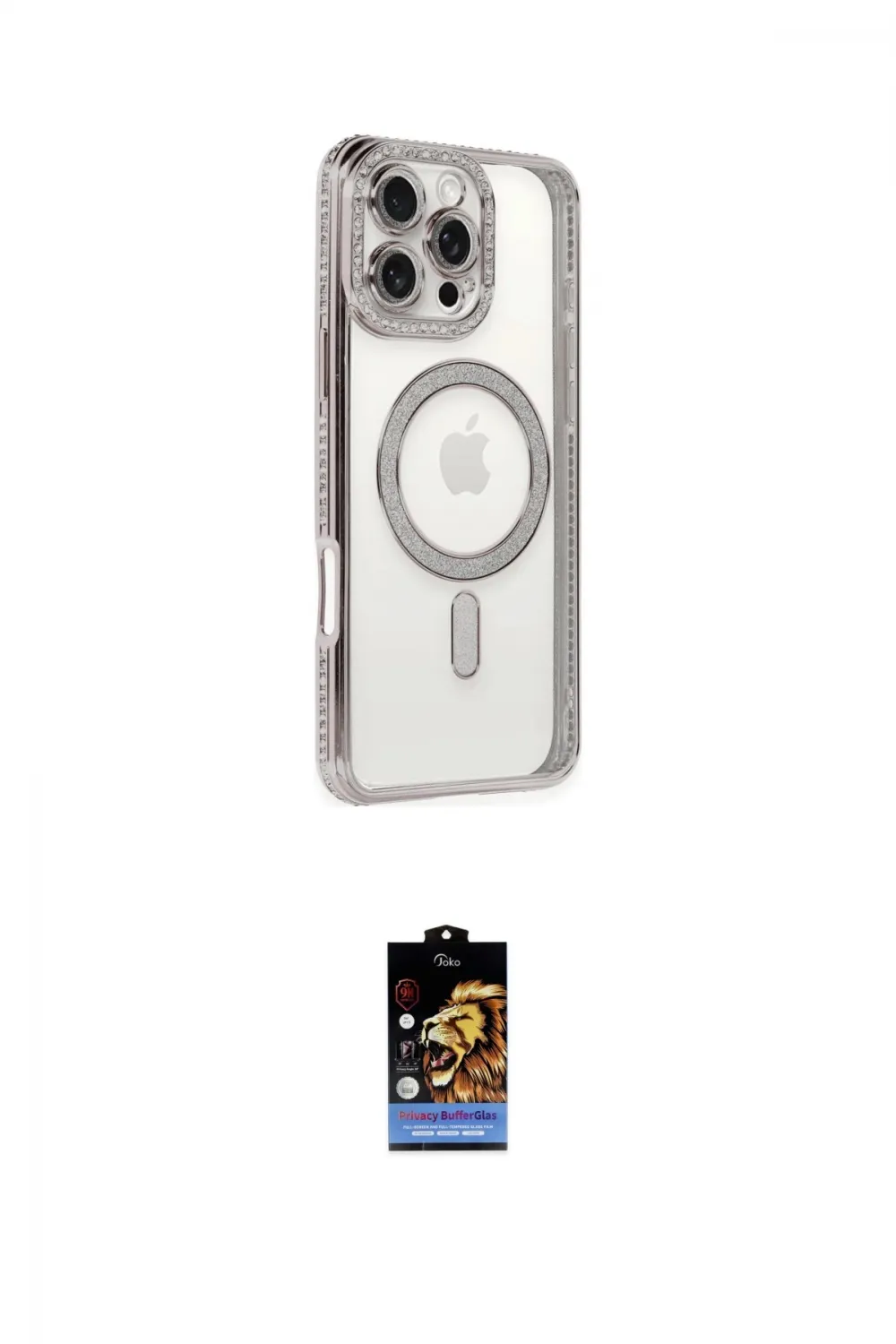 ieg™ iPhone 16 Pro Kılıf Zirve Doku Prime - Siyah Buffer Hayalet Cam Ekran Koruyucu