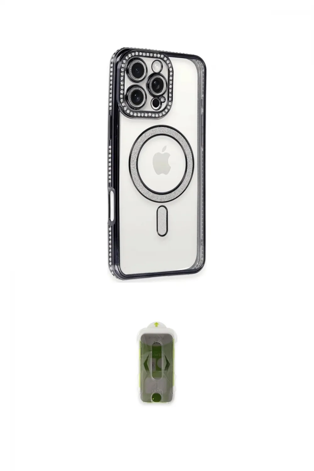 ieg™ iPhone 16 Pro Kılıf Zirve Doku Prime - Siyah Joko Magic 5D Hayalet Cam