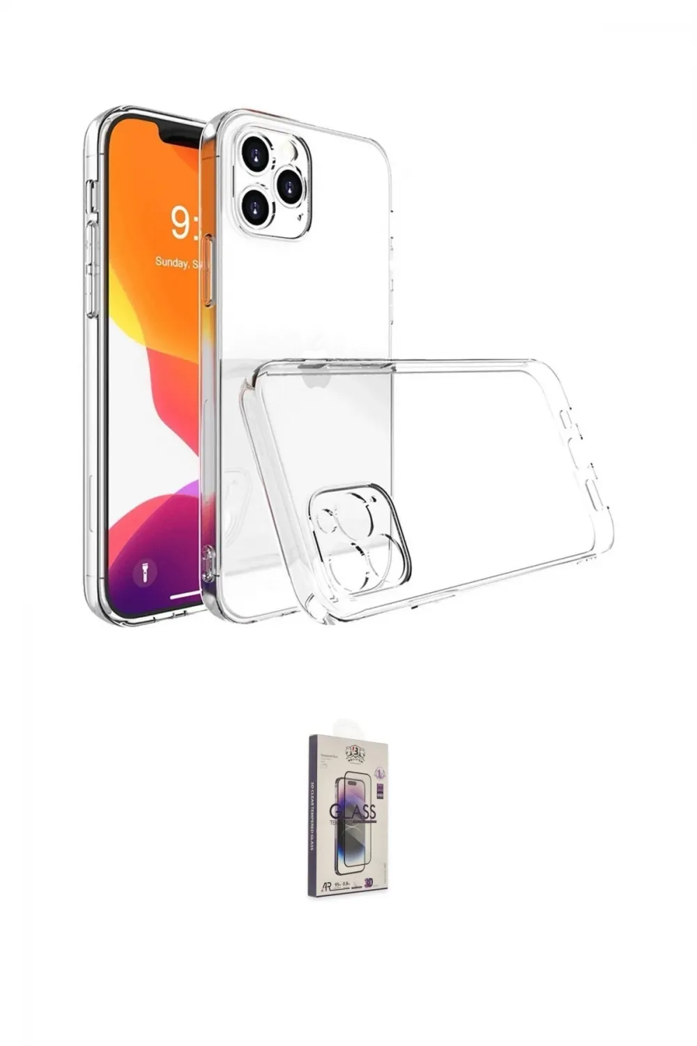ieg™ iPhone 16 Pro Kılıf Zirve Doku - Siyah Bilvis 3D Cam Ekran Koruyucu