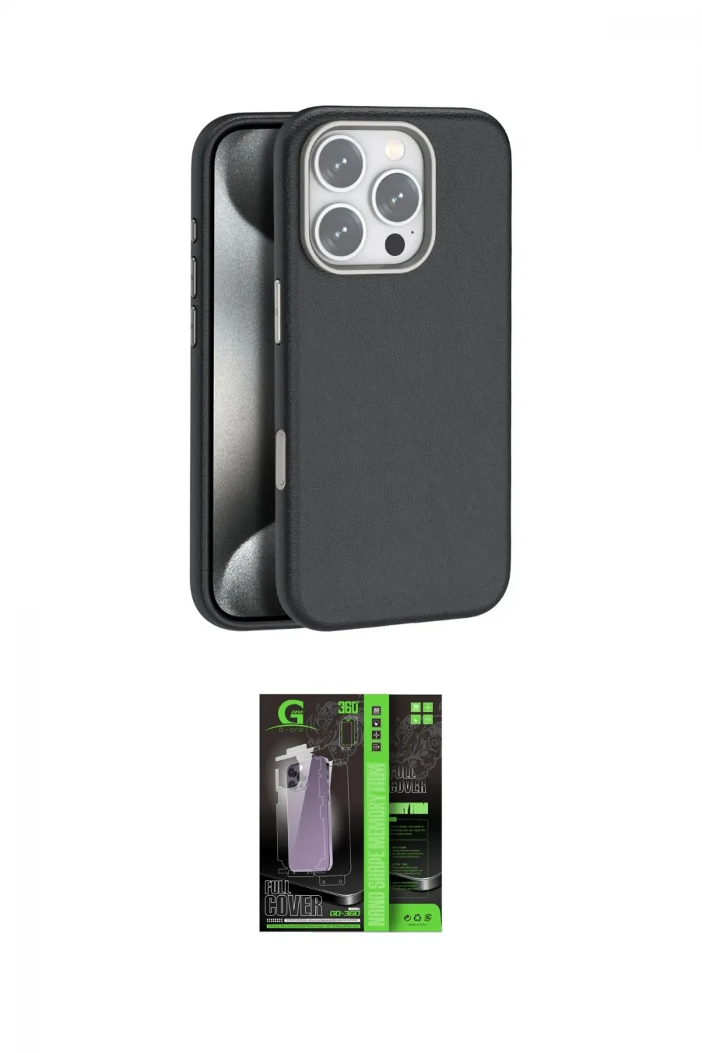 ieg™ iPhone 16 Pro Kılıf Zirve Modern Prime - Şeffaf 360 Full Body Arka Koruyucu