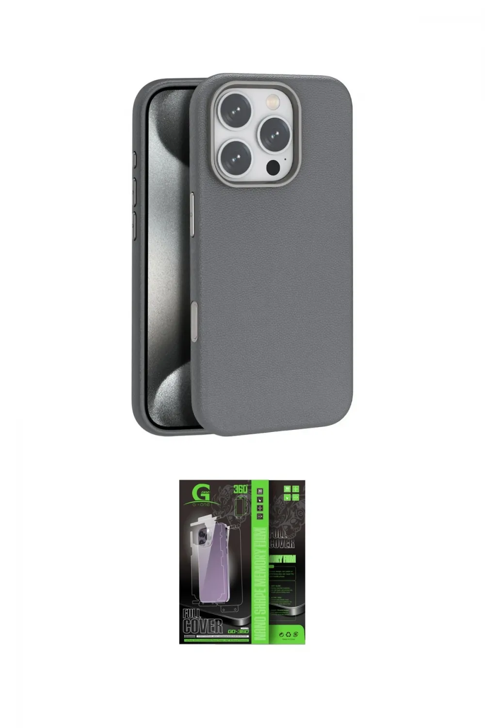 ieg™ iPhone 16 Pro Kılıf Zirve Modern Prime - Şeffaf 360 Full Body Arka Koruyucu