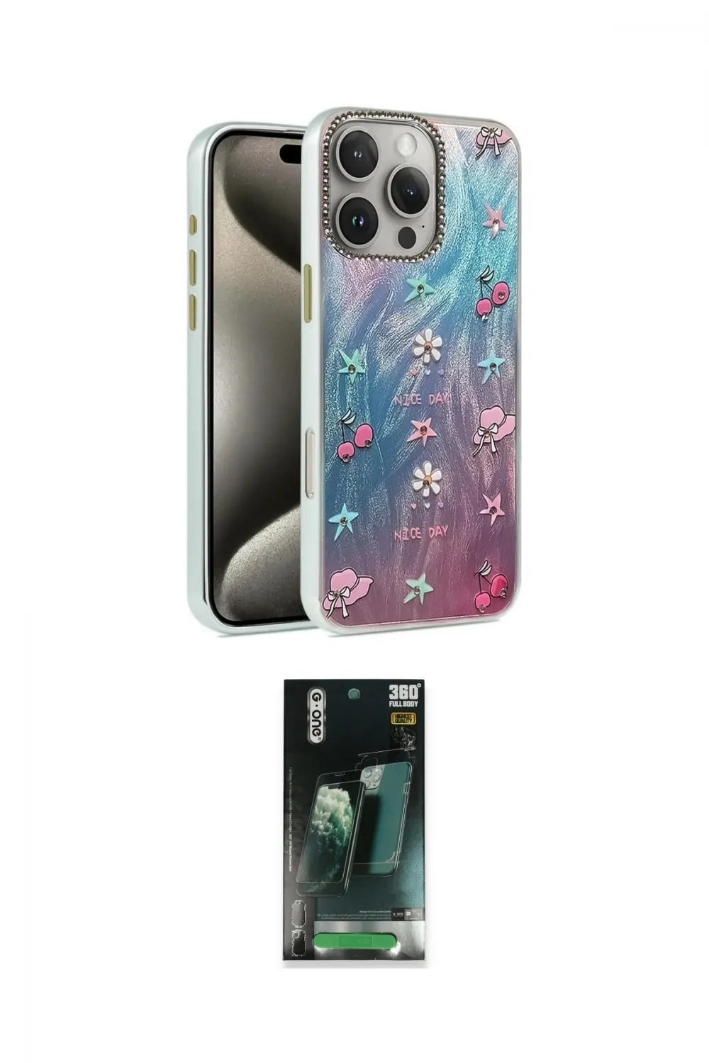 ieg™ iPhone 16 Pro Kılıf Zirve Modern Prime - Siyah 360 Mat Full Body Arka Koruyucu