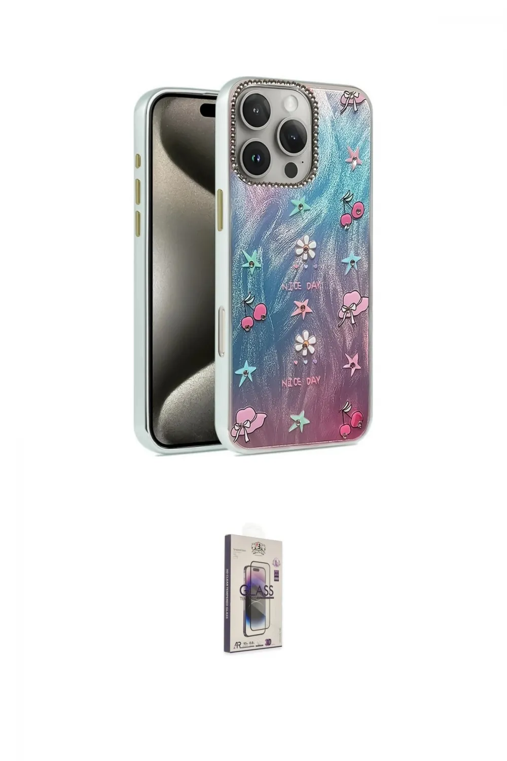 ieg™ iPhone 16 Pro Kılıf Zirve Modern Prime - Siyah Bilvis 3D Cam Ekran Koruyucu