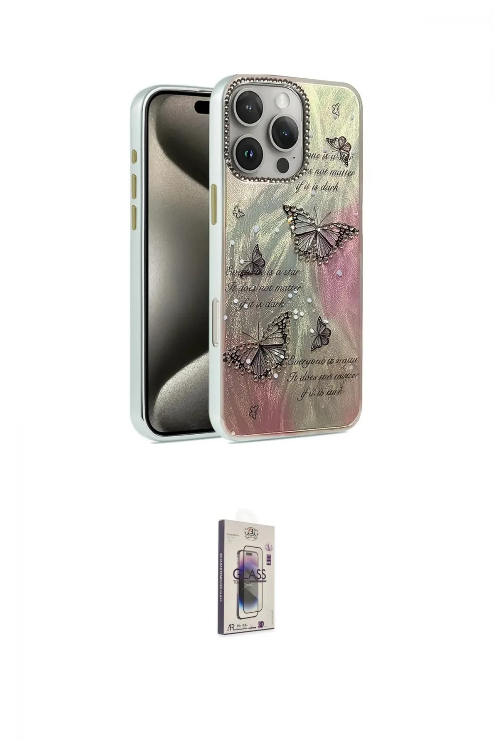 ieg™ iPhone 16 Pro Kılıf Zirve Modern Prime - Siyah Bilvis 3D Cam Ekran Koruyucu