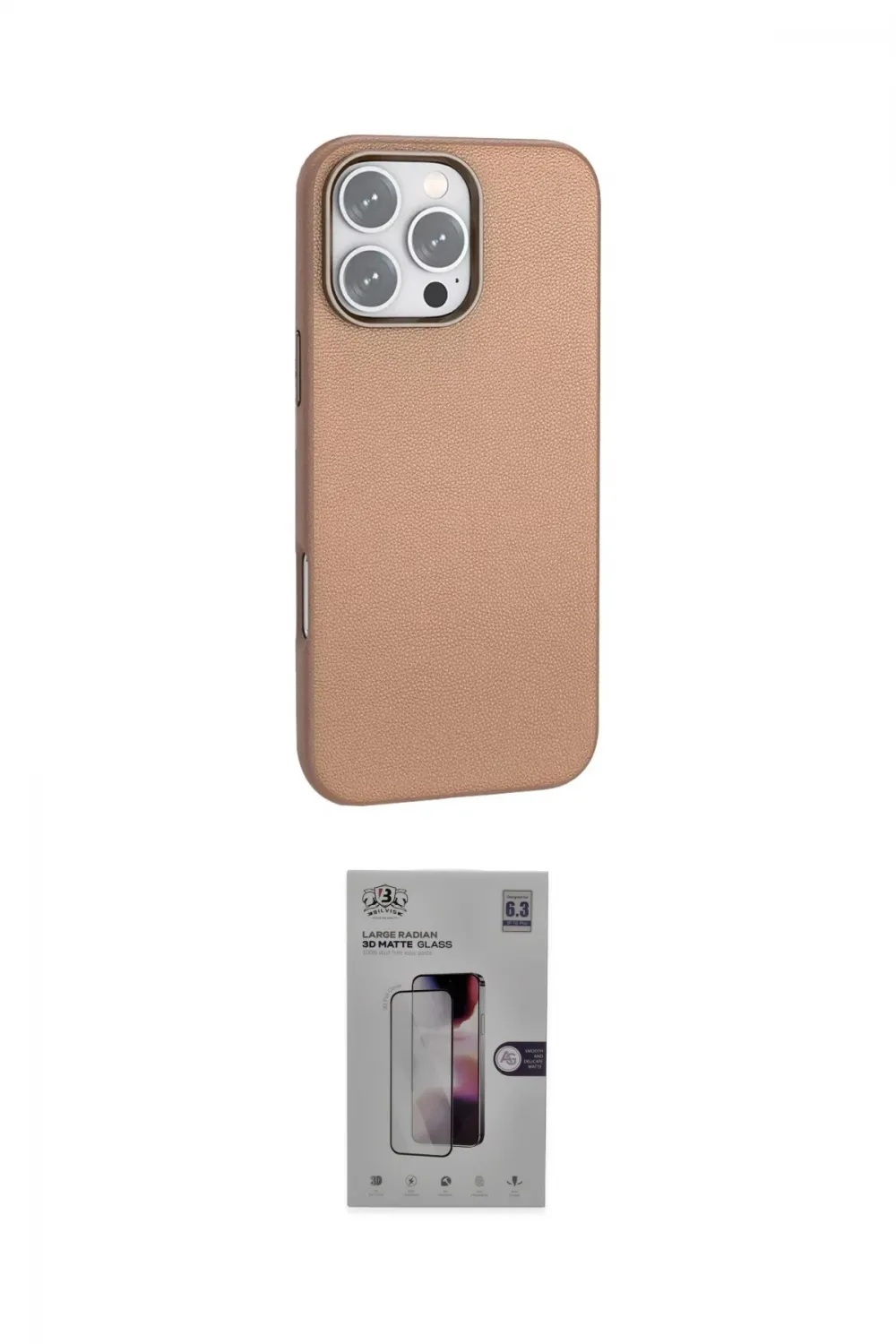 ieg™ iPhone 16 Pro Kılıf Zirve Modern Prime - Siyah Bilvis 3D Mat Cam Ekran Koruyucu