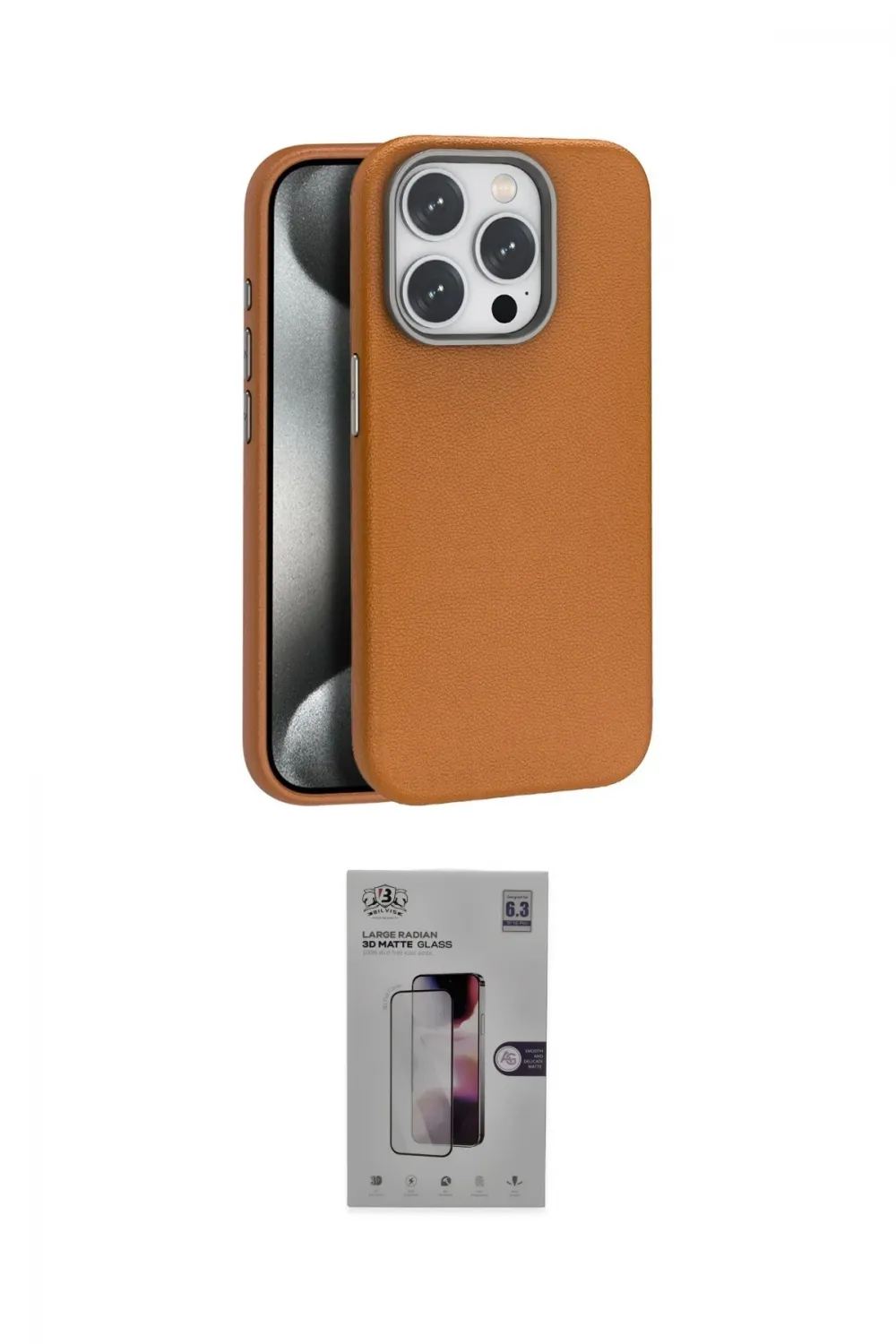 ieg™ iPhone 16 Pro Kılıf Zirve Modern Prime - Siyah Bilvis 3D Mat Cam Ekran Koruyucu