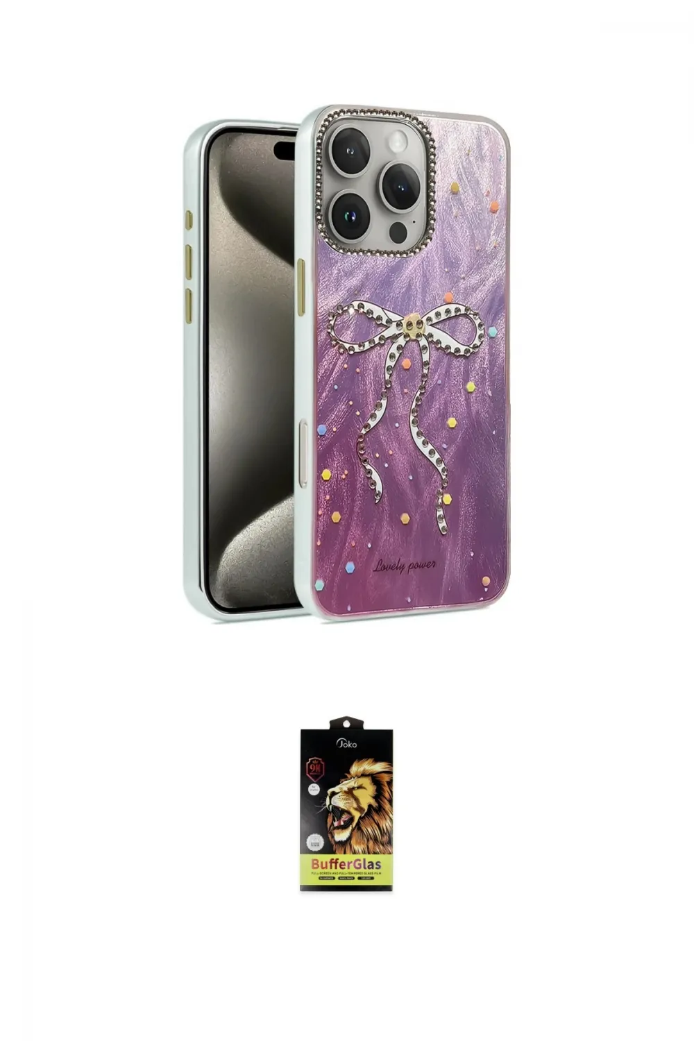 ieg™ iPhone 16 Pro Kılıf Zirve Modern Prime - Siyah Buffer Cam Ekran Koruyucu