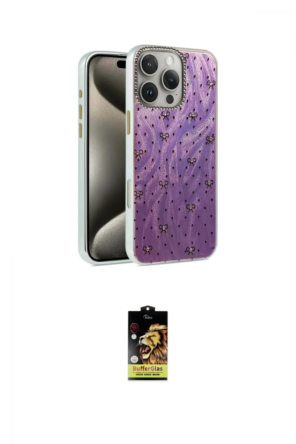 ieg™ iPhone 16 Pro Kılıf Zirve Modern Prime - Siyah Buffer Cam Ekran Koruyucu