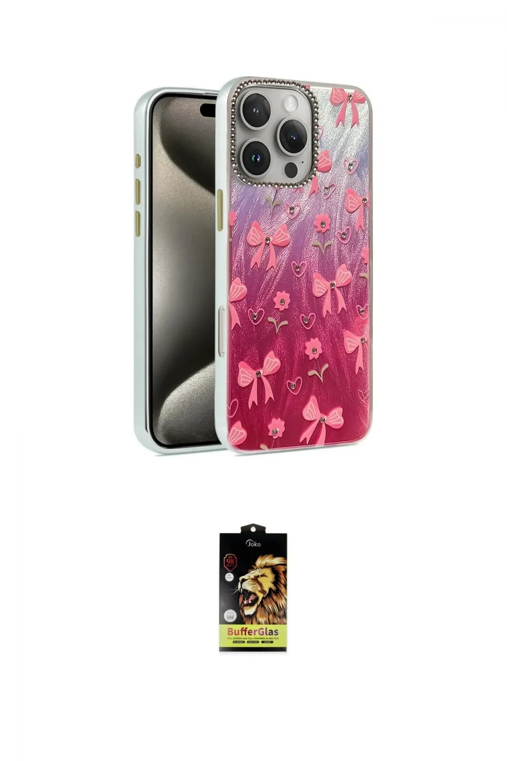 ieg™ iPhone 16 Pro Kılıf Zirve Modern Prime - Siyah Buffer Cam Ekran Koruyucu