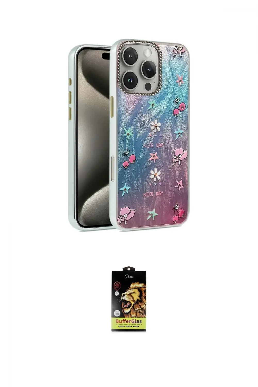 ieg™ iPhone 16 Pro Kılıf Zirve Modern Prime - Siyah Buffer Cam Ekran Koruyucu