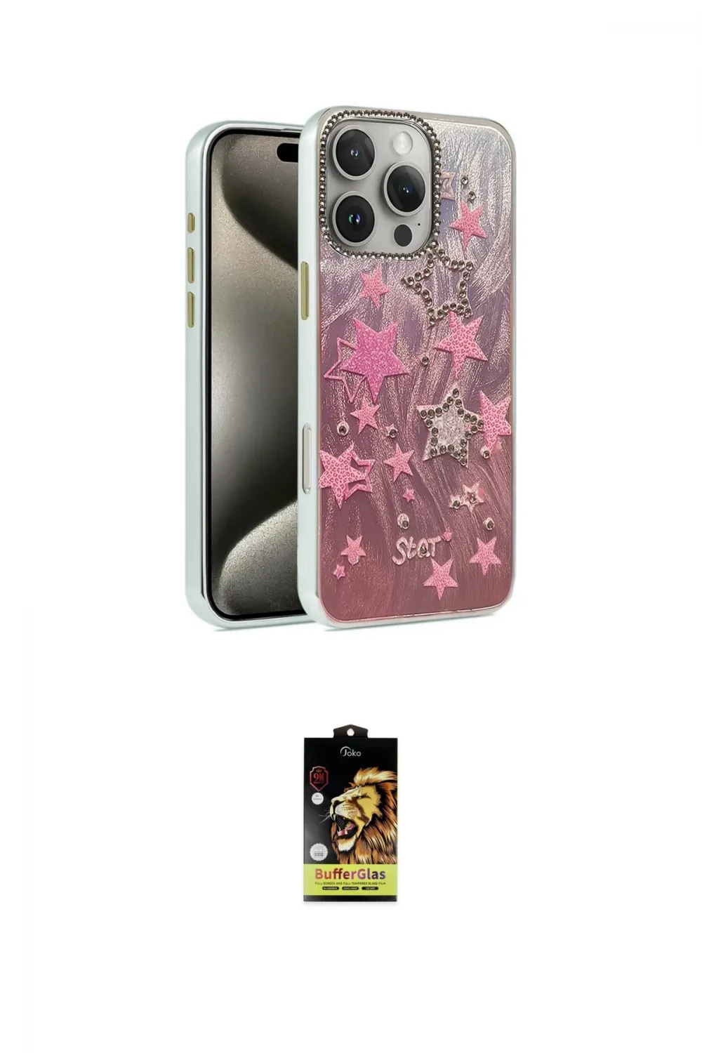 ieg™ iPhone 16 Pro Kılıf Zirve Modern Prime - Siyah Buffer Cam Ekran Koruyucu