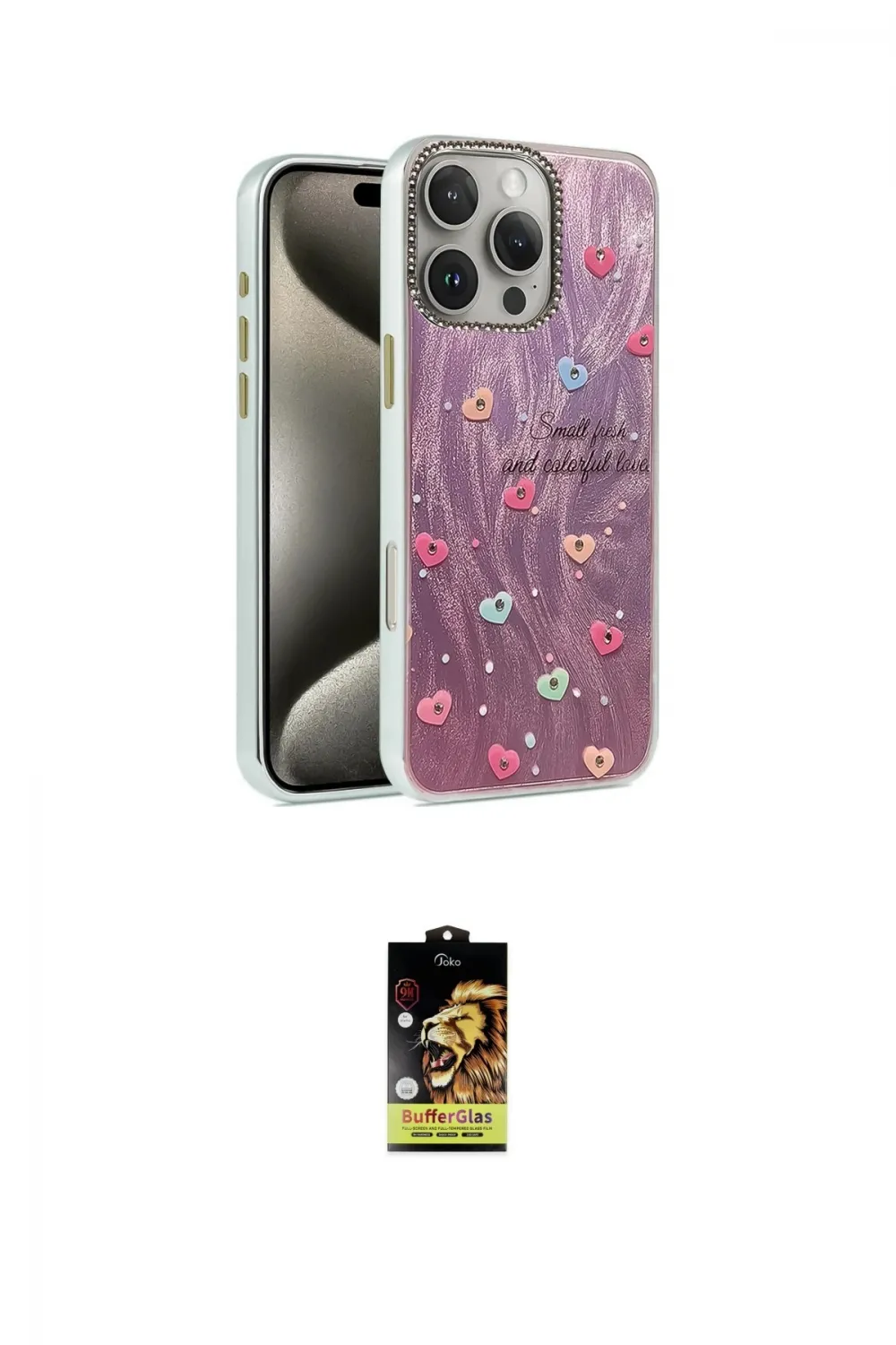 ieg™ iPhone 16 Pro Kılıf Zirve Modern Prime - Siyah Buffer Cam Ekran Koruyucu