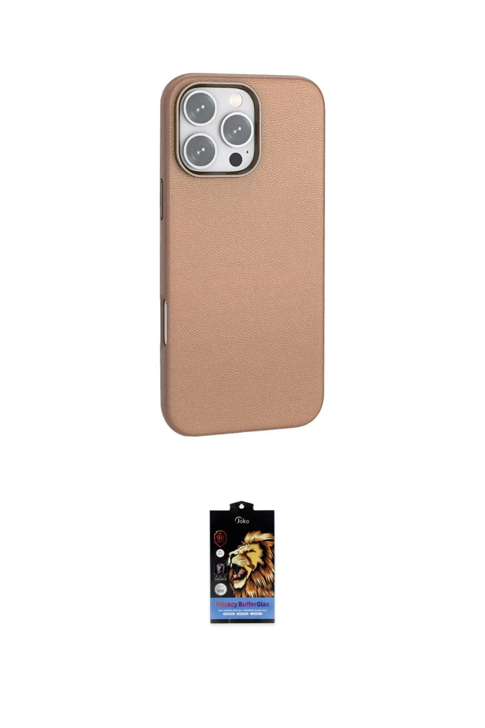 ieg™ iPhone 16 Pro Kılıf Zirve Modern Prime - Siyah Buffer Hayalet Cam Ekran Koruyucu