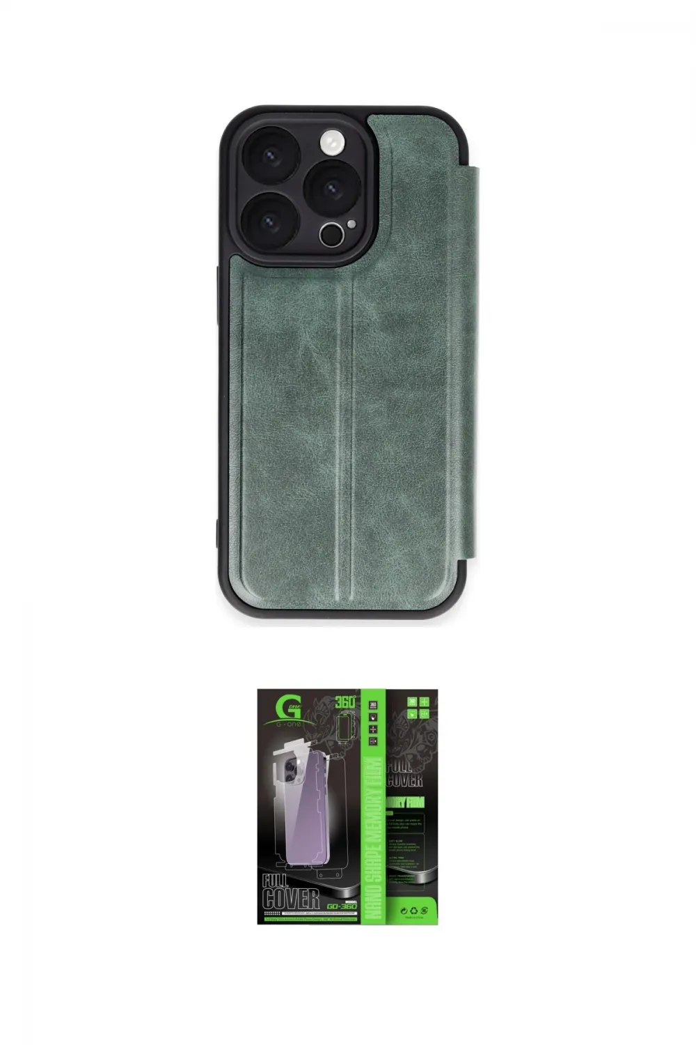 ieg™ iPhone 16 Pro Kılıf Zirve Yansıma Serisi - Şeffaf 360 Full Body Arka Koruyucu