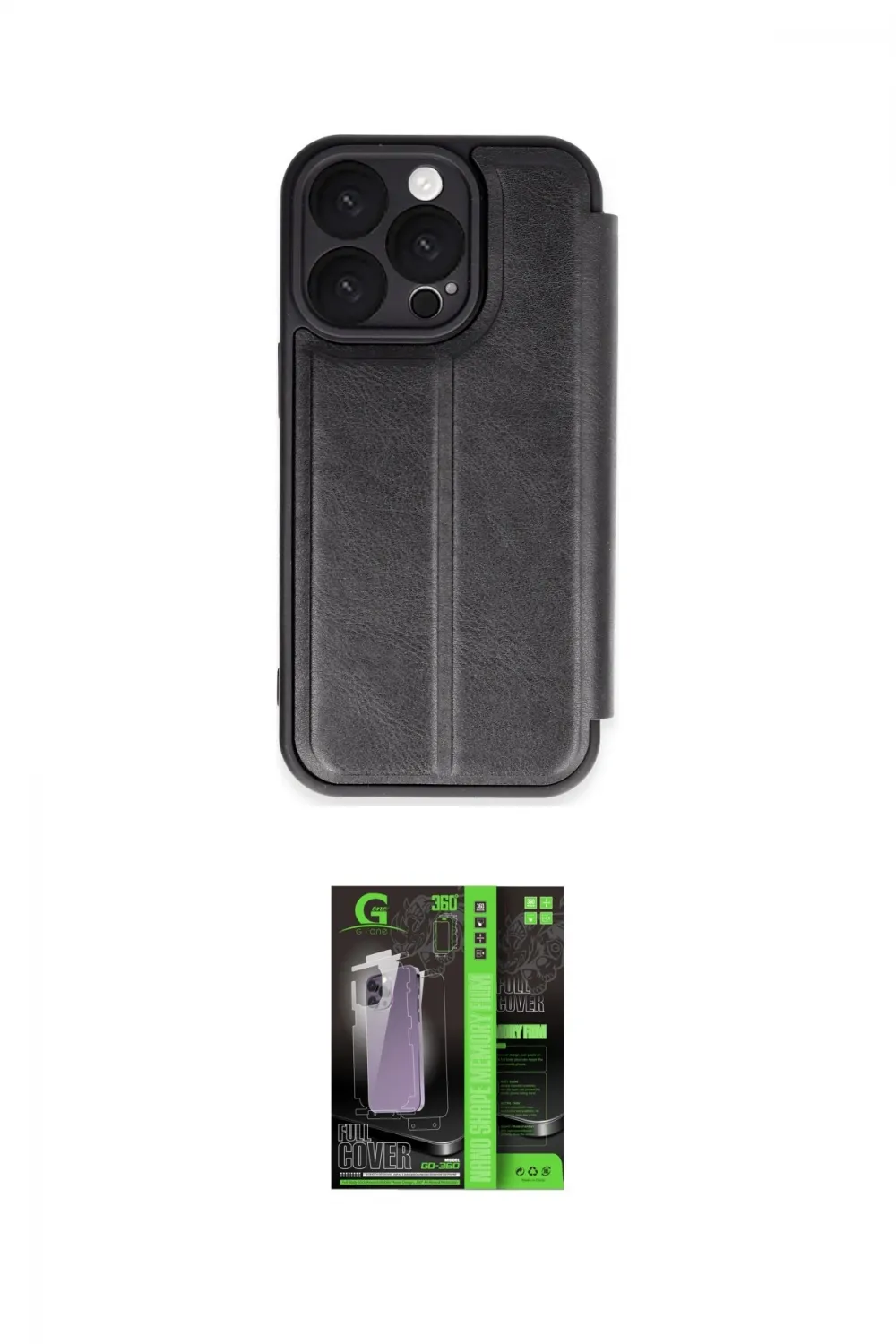 ieg™ iPhone 16 Pro Kılıf Zirve Yansıma Serisi - Şeffaf 360 Full Body Arka Koruyucu