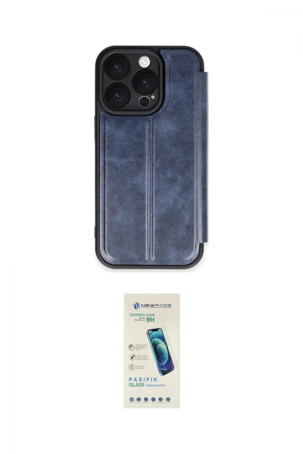 ieg™ iPhone 16 Pro Kılıf Zirve Yansıma Serisi - Şeffaf Pasifik Cam Ekran Koruyucu