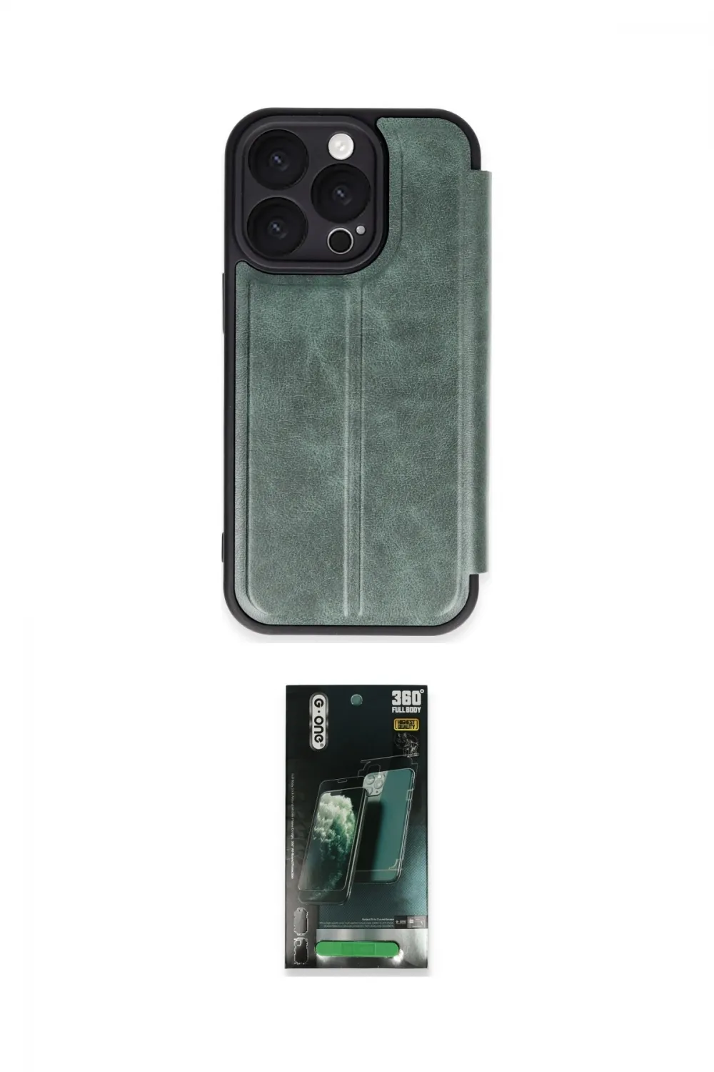 ieg™ iPhone 16 Pro Kılıf Zirve Yansıma Serisi - Siyah 360 Mat Full Body Arka Koruyucu