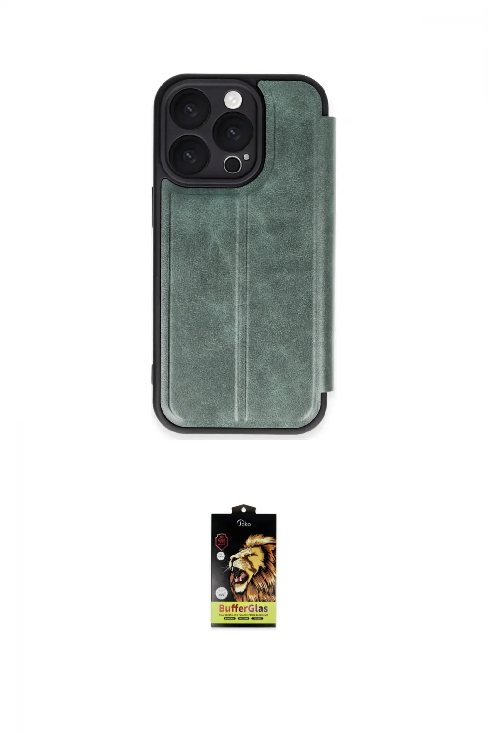 ieg™ iPhone 16 Pro Kılıf Zirve Yansıma Serisi - Siyah Buffer Cam Ekran Koruyucu