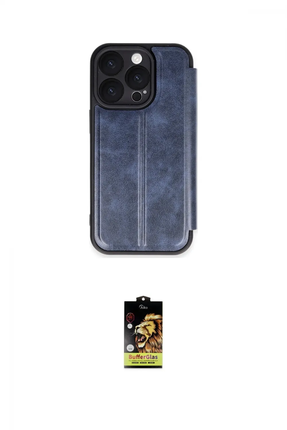 ieg™ iPhone 16 Pro Kılıf Zirve Yansıma Serisi - Siyah Buffer Cam Ekran Koruyucu