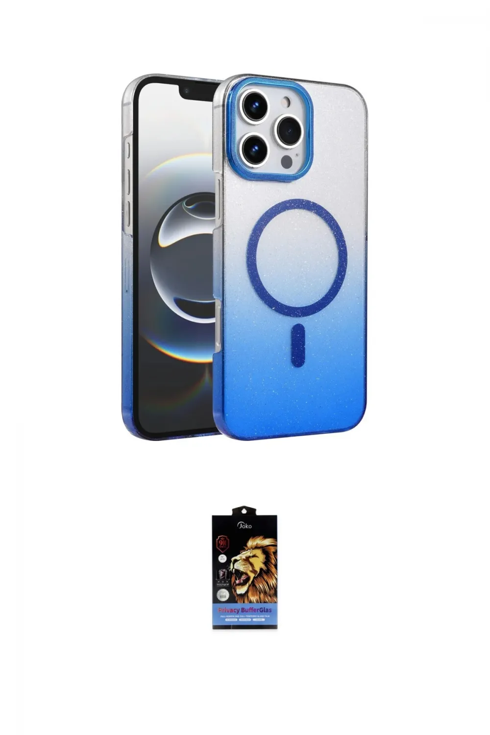 ieg™ iPhone 16 Pro Max Kılıf Ahenk Doku Özel Seri - Siyah Buffer Hayalet Cam Ekran Koruyucu