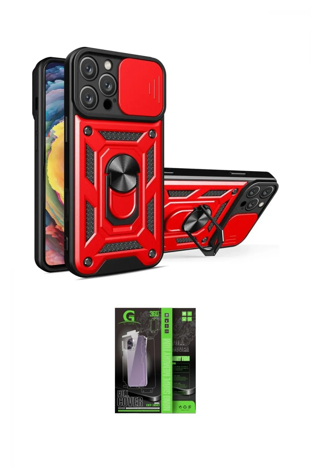 ieg™ iPhone 16 Pro Max Kılıf Ahenk Klasik - Şeffaf 360 Full Body Arka Koruyucu