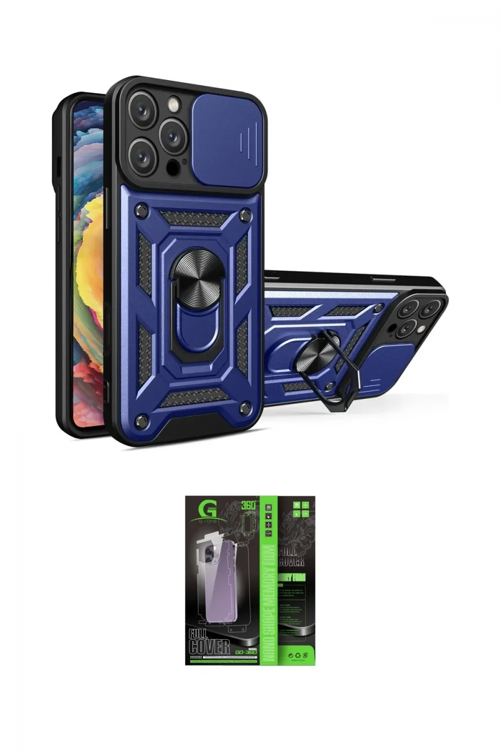 ieg™ iPhone 16 Pro Max Kılıf Ahenk Klasik - Şeffaf 360 Full Body Arka Koruyucu