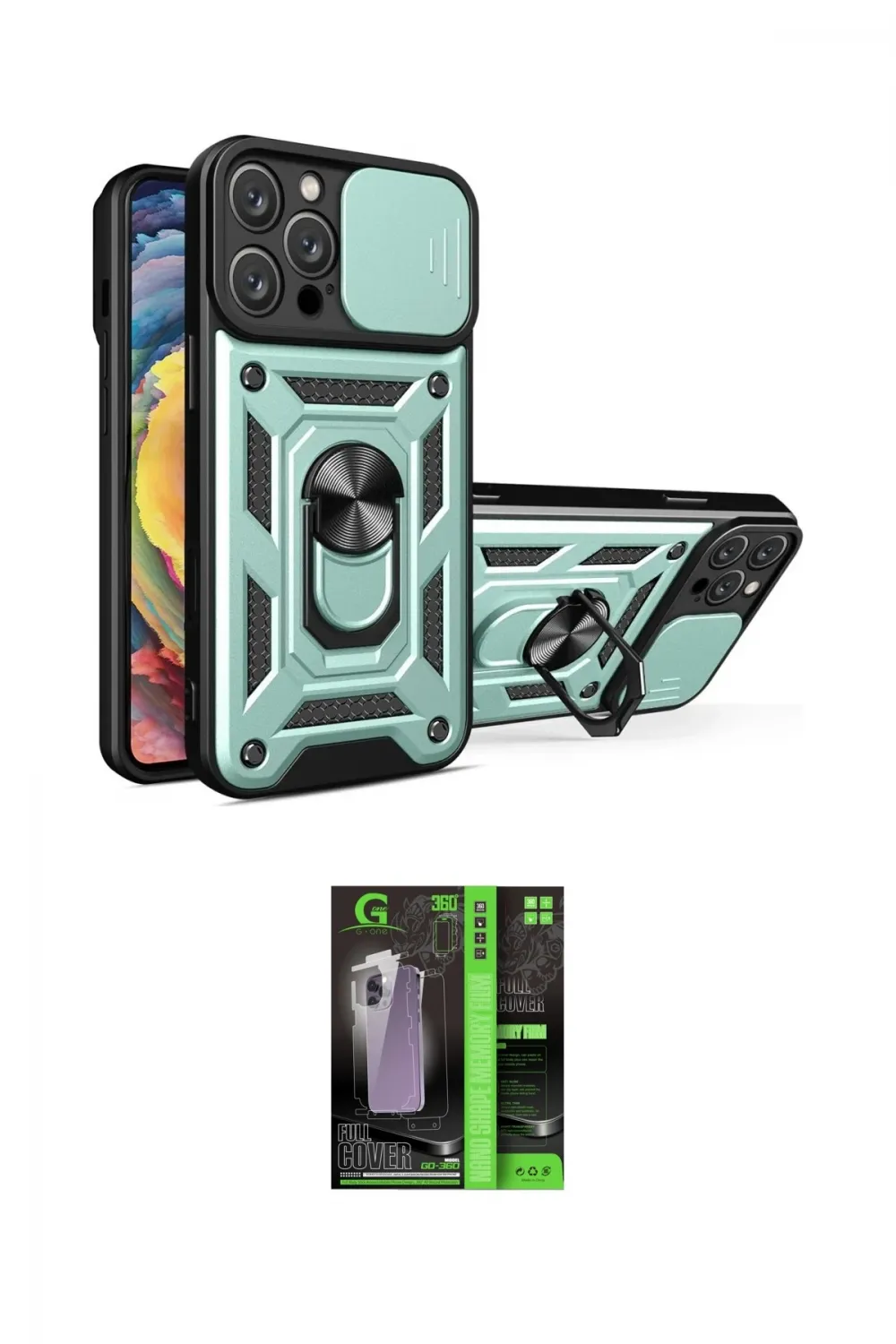 ieg™ iPhone 16 Pro Max Kılıf Ahenk Klasik - Şeffaf 360 Full Body Arka Koruyucu